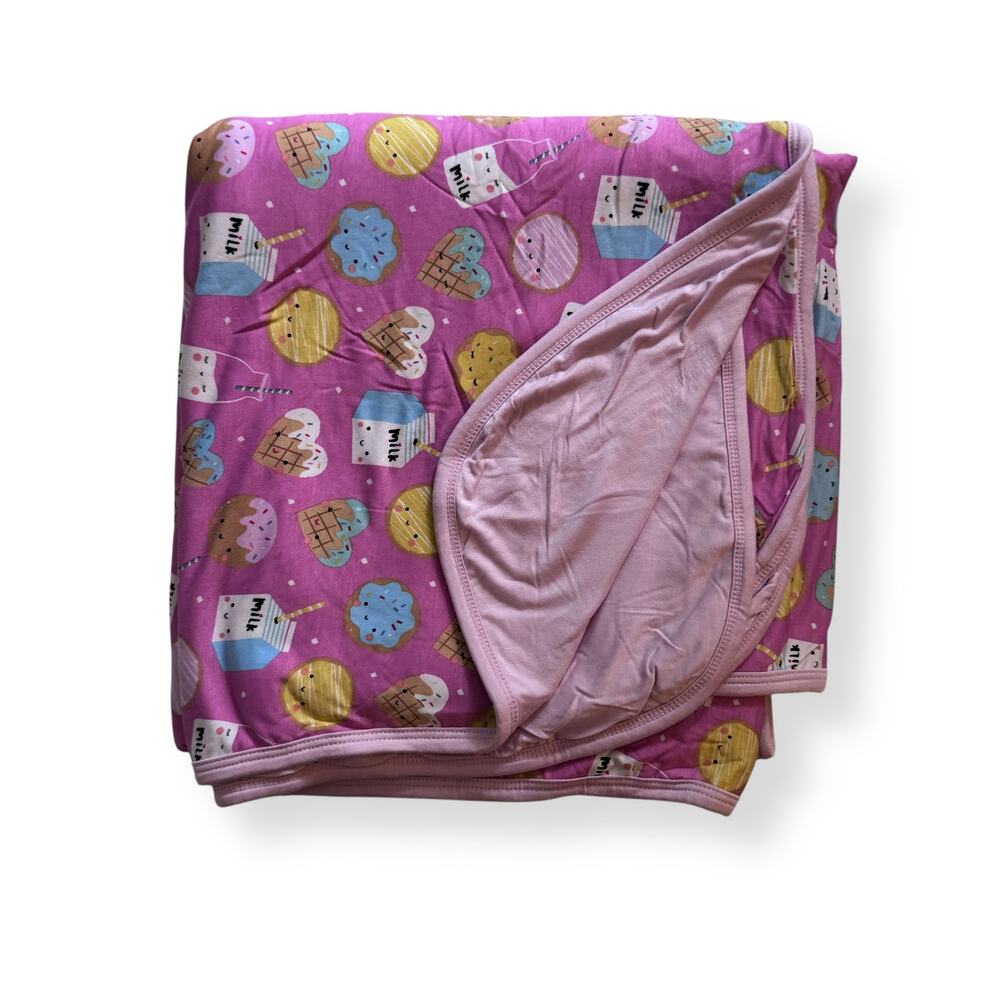 Little Sleepies triple layer Cloud Blanket (Pink Milk & Cookies)